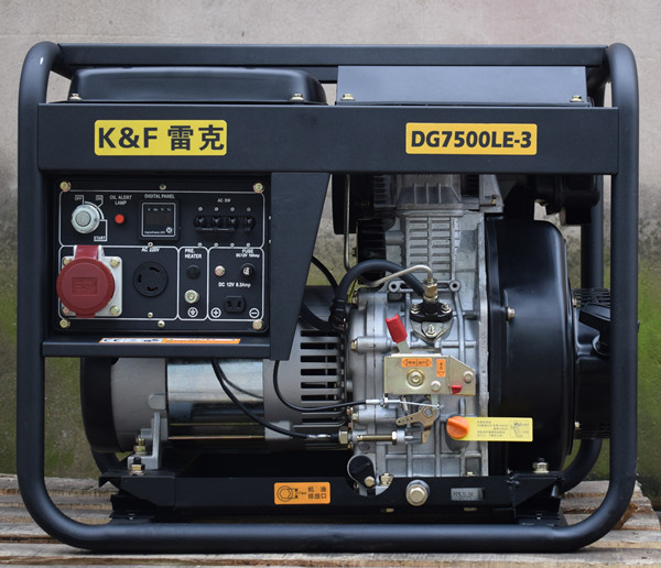 DG7500LE 5.5kw single cylinder diesel generator 6kw 3 phase diesel generator 5.5kva square pipe diesel generator
